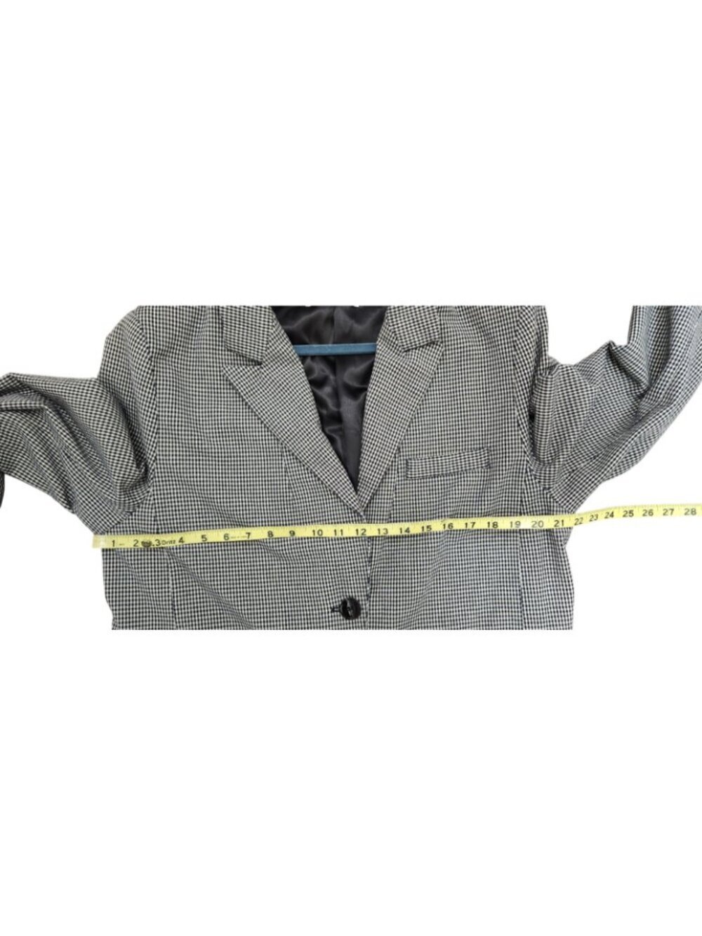 ASTR The Label Houndstooth Blazer Women L Black White Check Tailored Jacket - Picture 9 of 10